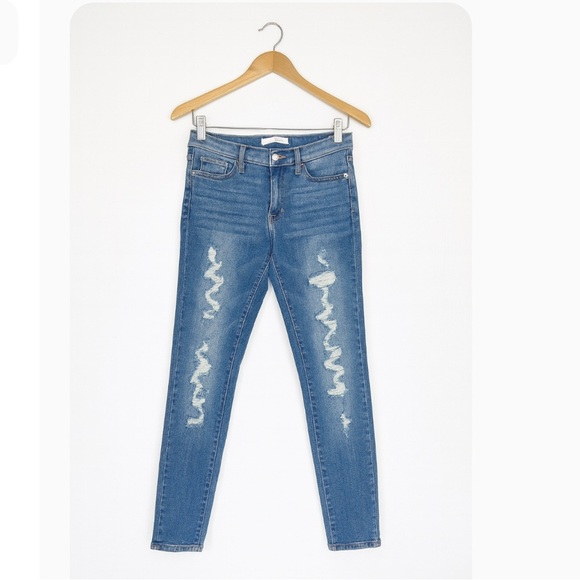 KanCan Skinny Mid Rise Distressed Denim Jeans Size 3 / 25 - Picture 1 of 7